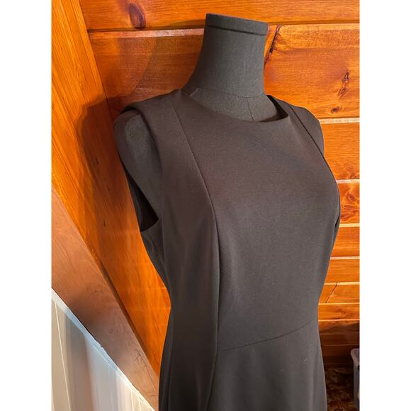 Calvin Klein Scoop Neck Sleeveless Black Sheath Dress Size 10 - Picture 3 of 8